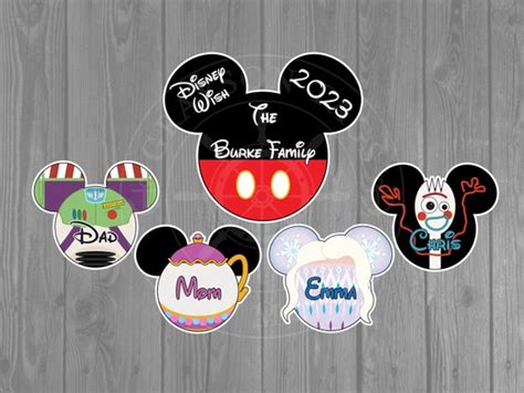 Disney Characters Disney Cruise Door Magnet Template